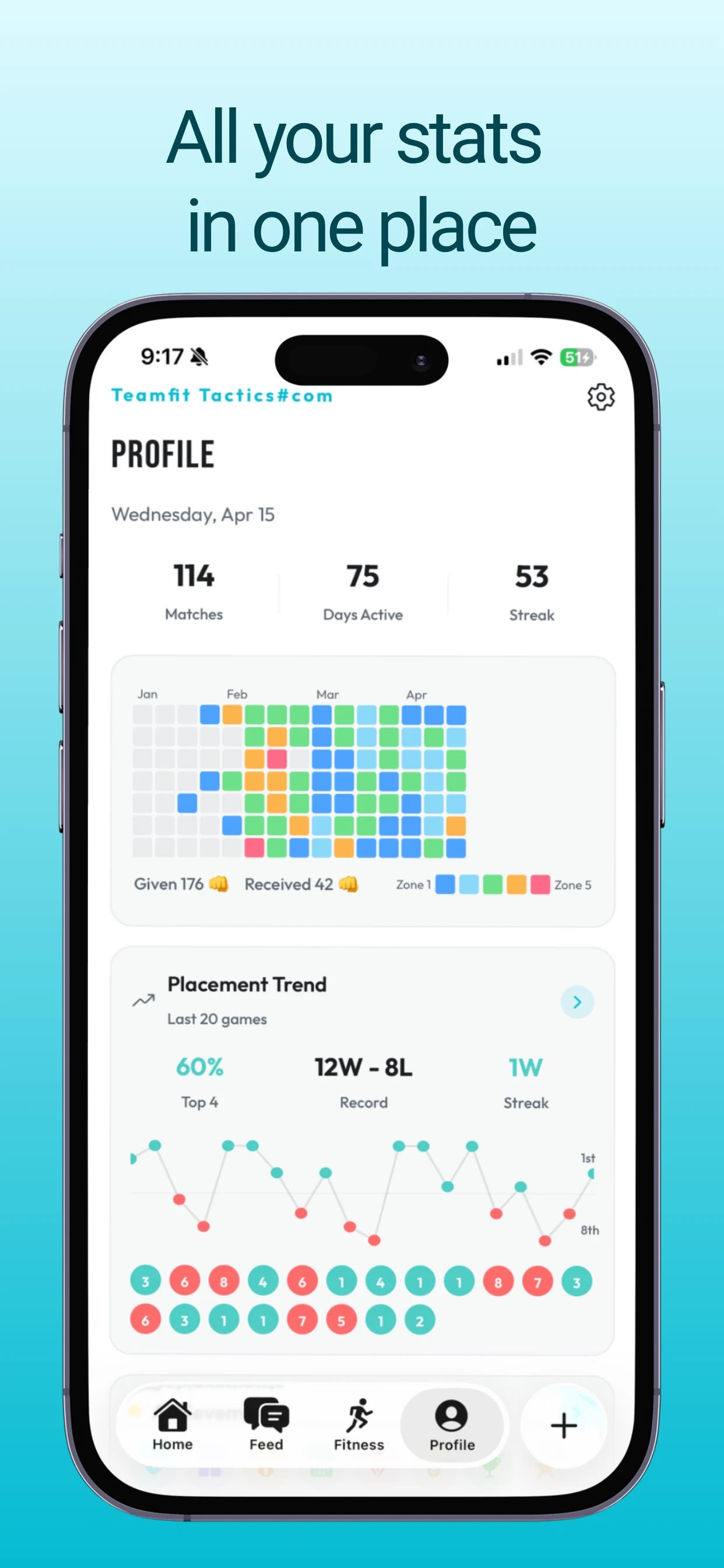 TeamFit Tactics: TFT Fitness screenshot