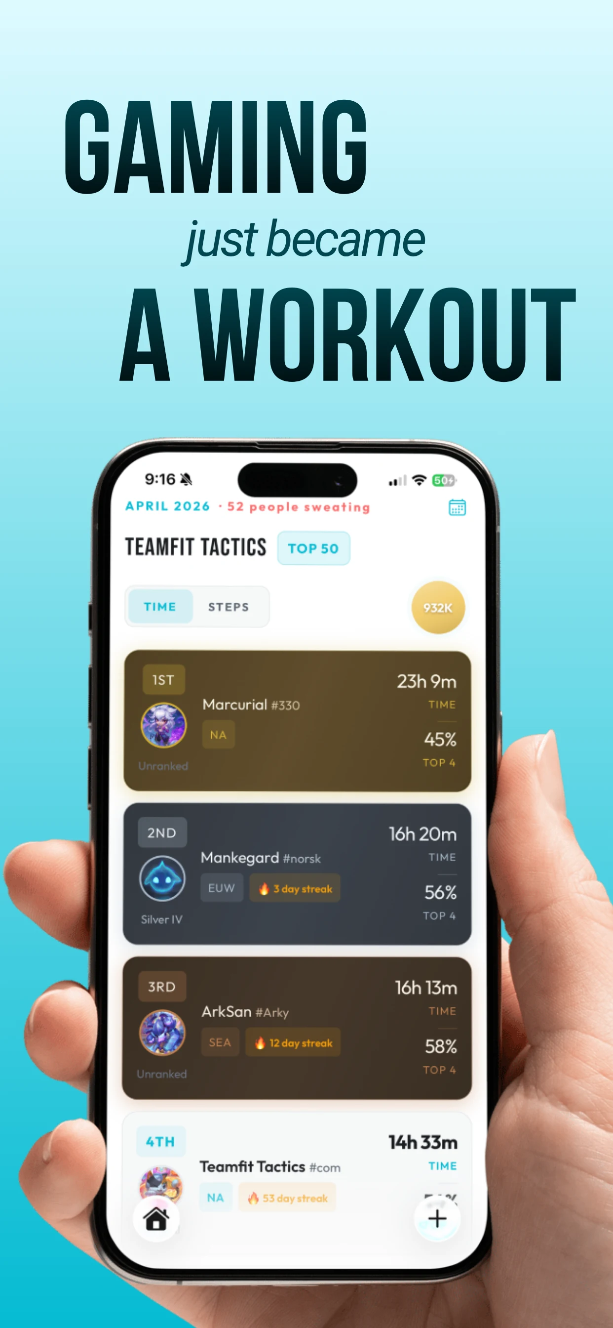 TeamFit Tactics: TFT Fitness screenshot